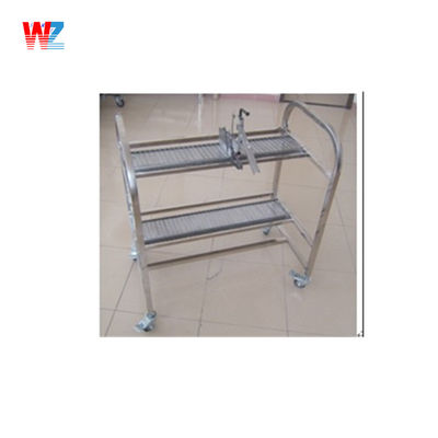 1x0.9x0.8m SMT Feeder Carts FUJI XP Feeder Cart Silver Color For Storage