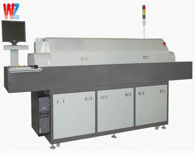 Hot Air 6 Zo<em></em>nes 4800W SMT Reflow Oven For PCB Soldering 0