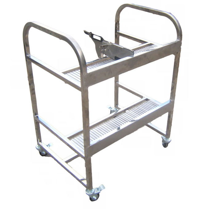 W600mm Stainless Steel Feeder Cart , Double Layers Fuji Cart 2